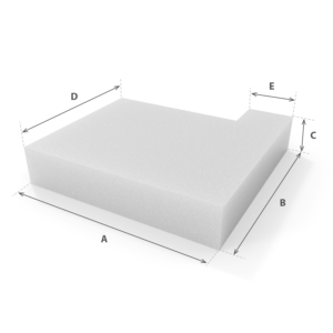 Espuma a Medida – Asiento Lateral (Chaise Longue)