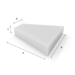 Espuma a Medida – Silla Trapecio (Asiento en Cuña)